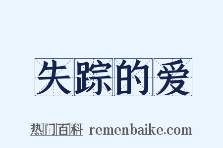 失踪的爱是什么意思的图片